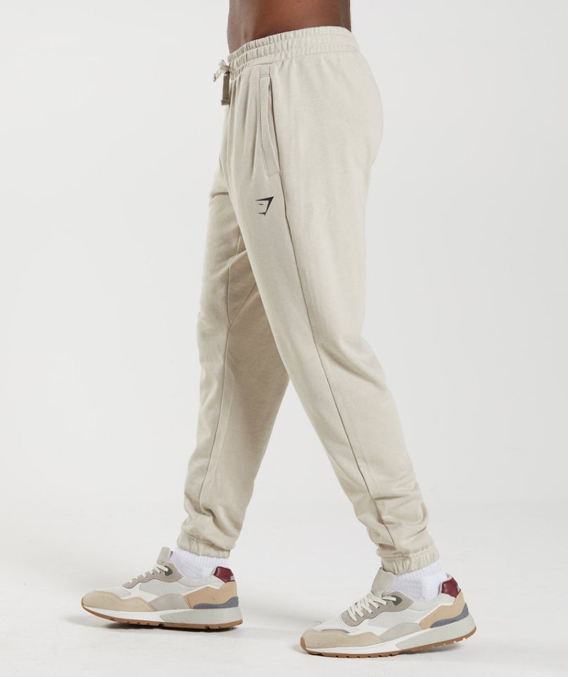 Men's Gymshark Essential Oversized Jogger Cream | NZ 2YVXMT